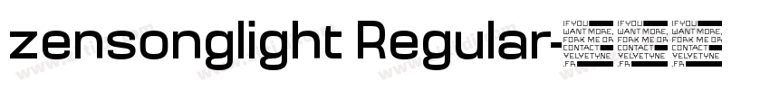 zensonglight Regular字体转换
